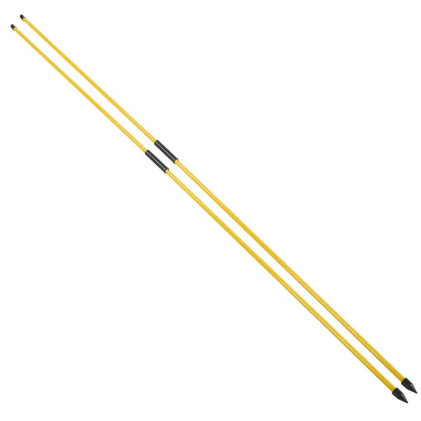 Glasfiber Golf Alignment Sticks 2 sektioner foldbar Golf retningsindikatorstanghjælp Gul