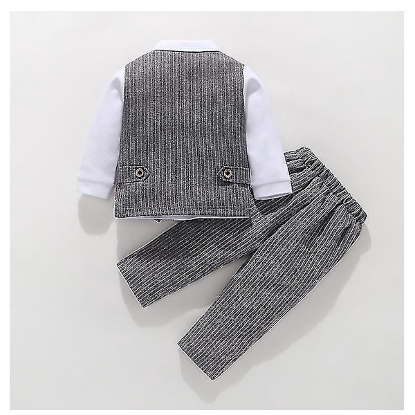 Gentleman Grey Bröllopstuxedo för Babypojkar