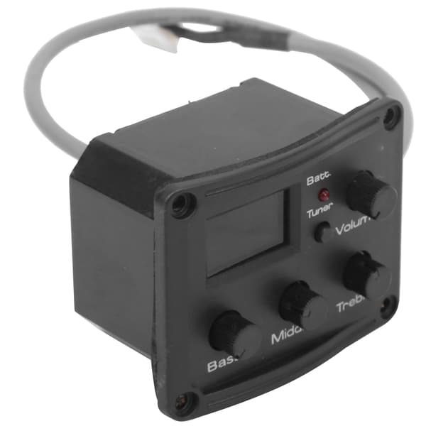Ukulele Pickup EQ Farvetuner med LED-display Elektrisk boks 3-segments equalizer Musikalsk
