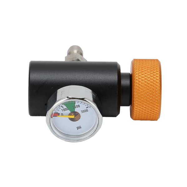 CO2-sylinderadapter Justerbar brusventil med 8 mm hannhode 3000psi trykkmåler