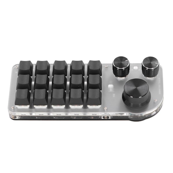 15 tangenter 3 knappar programmerbar knappsats trådbunden USB trådlös Bluetooth blå switch mini makro mekaniskt spelande tangentbord
