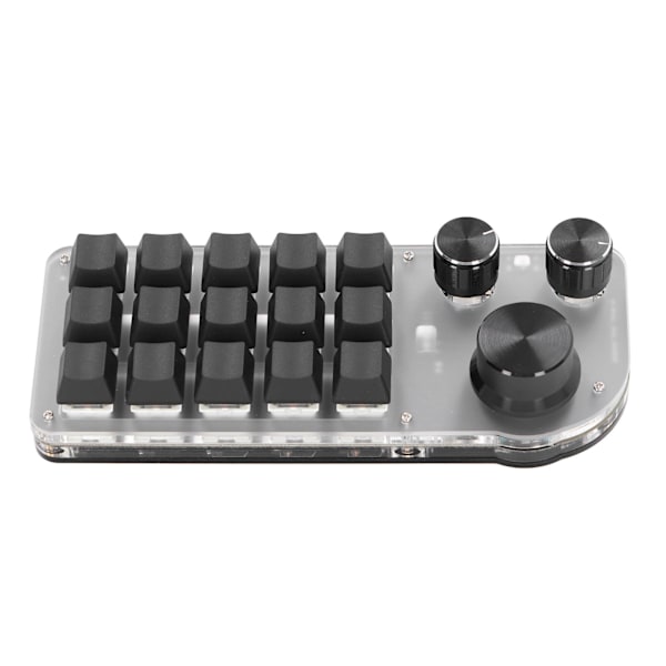 15 taster 3 knapper programmerbar tastatur kablet USB trådløs Bluetooth blå bryter mini makro mekanisk gaming tastatur