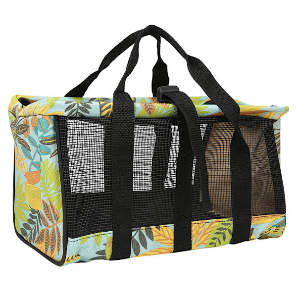 Havearbejdsredskab Opbevaringspose Mesh Opbevaring Håndtaske til Havearbejdsredskaber Legetøj 30x20x20cm Gule Blade