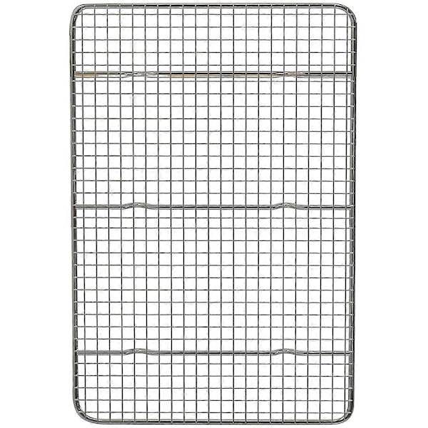 Stekerist, passer til kvart stekebrett, rustfritt stål, for ovn 39 x 28 cm
