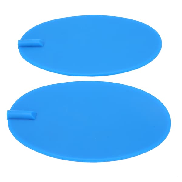 2 stk. Fysioterapi Silikon Elektrode Pads Blå Oval Kroppselektrode Patch 95x160mm