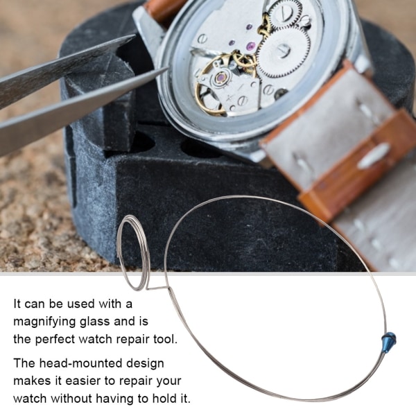 3st huvudmonterad förstoringsglas stålring för urmakare Watch Repair Tool