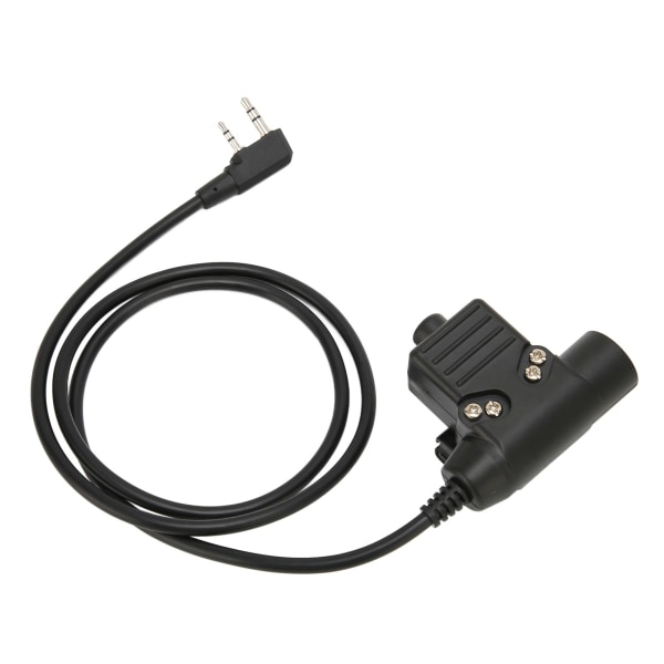 U94 PTT System Military Adapter 2 Pin 3,5 mm Headset Adapter til Baofeng Series Walkie Talkies