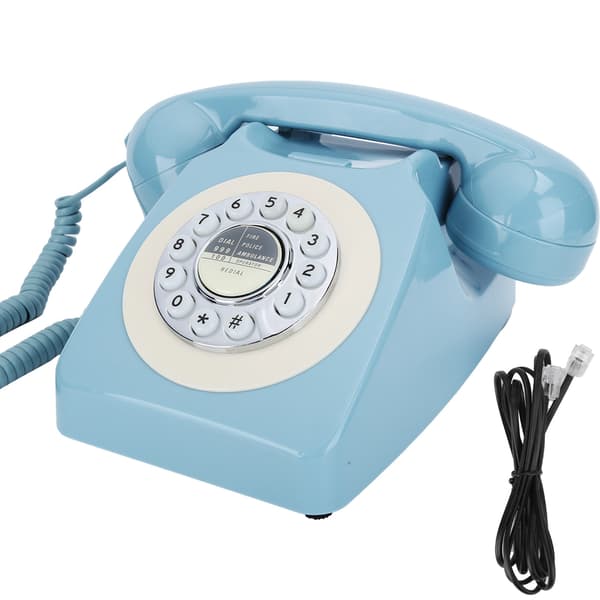 Hjemmekontor Fastnet Bord Kablet Telefon Rund Skive Fastnettelefon