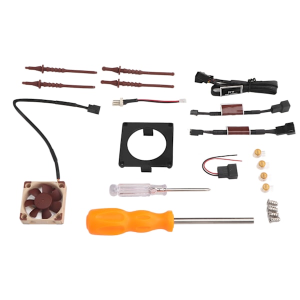Fläkt 3D-utskriftsfäste Kit Effektiv värmeavledning Spelkonsol Kylfläktfäste Kit för Gamecube Noctua Svart