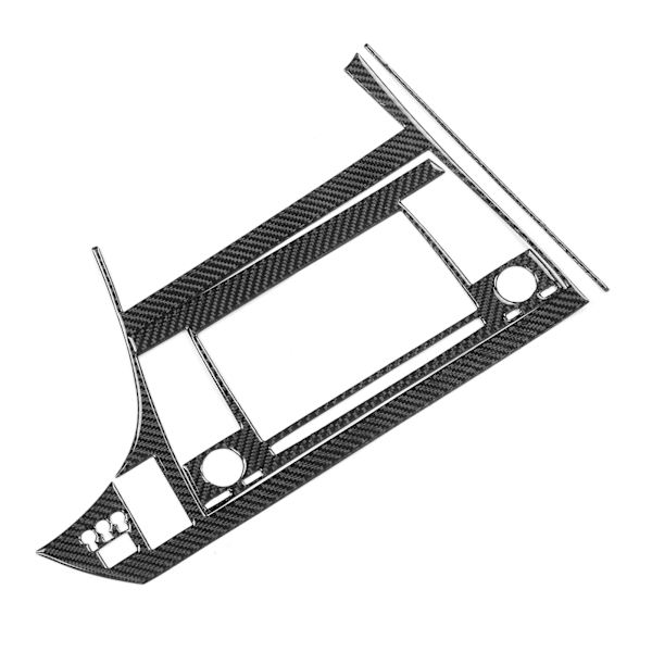 3 st kolfiber GPS-displaypanel trim klistra installation passar för Prius 2012-2015 RHD