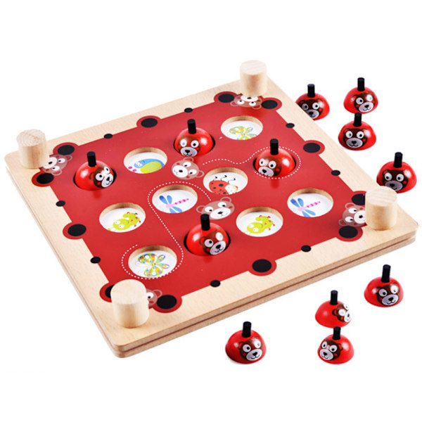 Barnminne spel Hållbart träminne Matchande spel Dubbelsidiga kort Tidig utveckling Lärande pedagogiska leksaker