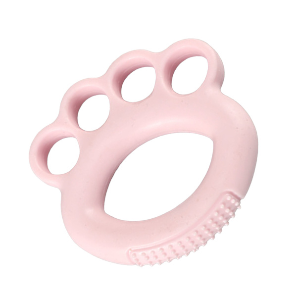 Silikonegrebstræner Ring Fleksibel Fingerstrækker Øvelsesstyrker til Børn Studerende Håndtræning Pink