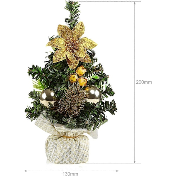 Mini Konstgjord Julgran Mini, Set med 3 Konstgjorda Julgranar för Heminredning, Butik, Kontor 20 x 11 CM