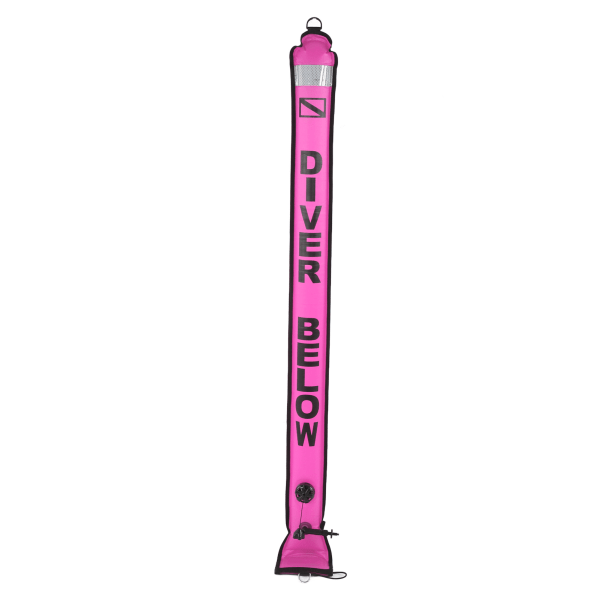 150x15cm Dykker Overflate Markørbøye Høy Synlighet Oppblåsbar Overflate Markør Signalrør Rosa