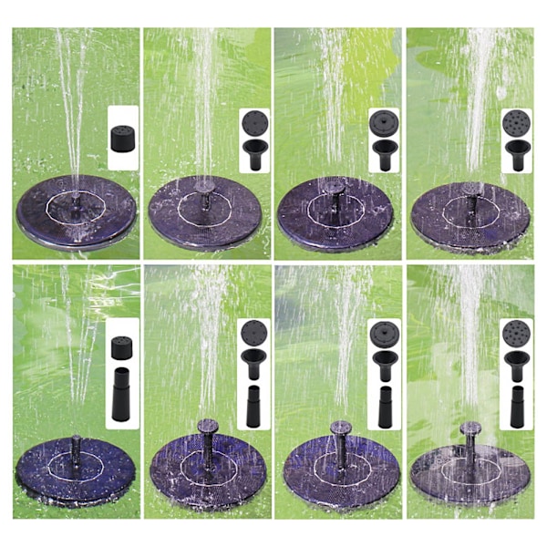 Solcellsfontän Solcellsfontän Vattenpump för Fågelbad Liten Damm Fiskdamm och Terrass Trädgårdsdekoration