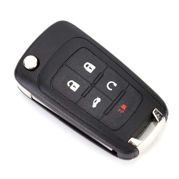 5 knapper Flip Key Fob Case Shell Cover erstatning passer til Chevrolet Camaro 2010-2013