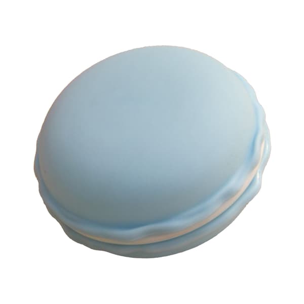 Macaron Smykkeskrin Lyseblå Plast Udsøgt Macaron Form Opbevaringsboks til Kvinder Piger