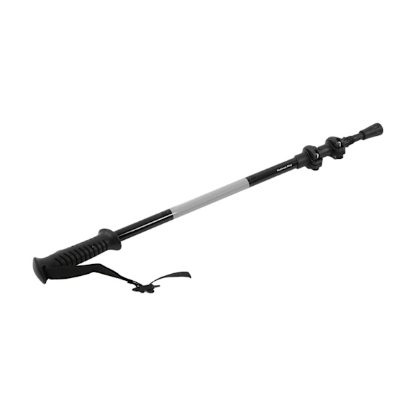 Tredelt aluminiumlegering Alpenstock korrosionsbestandig teleskopisk vandrestav - sort