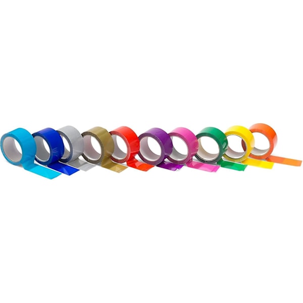 Packtejp, Färgad polypropenhäfttejp, Tyst rullande paketband med akryllim, 5 cm bredd x 16 m längd, Mörkblå