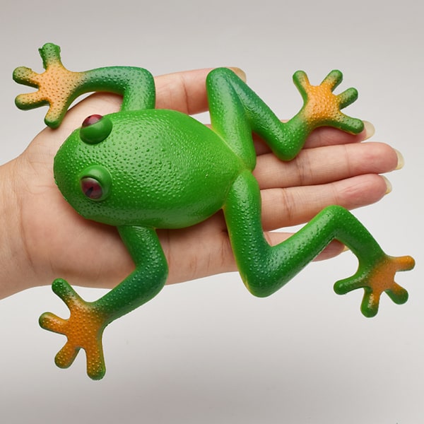Gummi-simuleringsgroda stretchig leksak stressavlastning sensorisk leksak Spoof stressavlastningsleksak för barn vuxna