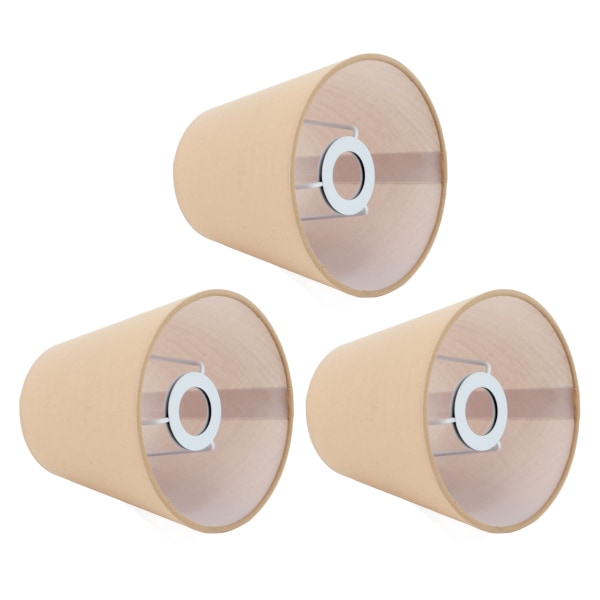 3 stk. Stofskærm til lampe - Innovativ E14-interventionstype - Moderne stofskærm - Støvbeskyttelse til soveværelse - Seng - Khaki