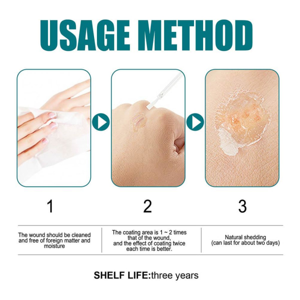 Åndbar vandtæt flydende bandage til hudpleje, 10ml