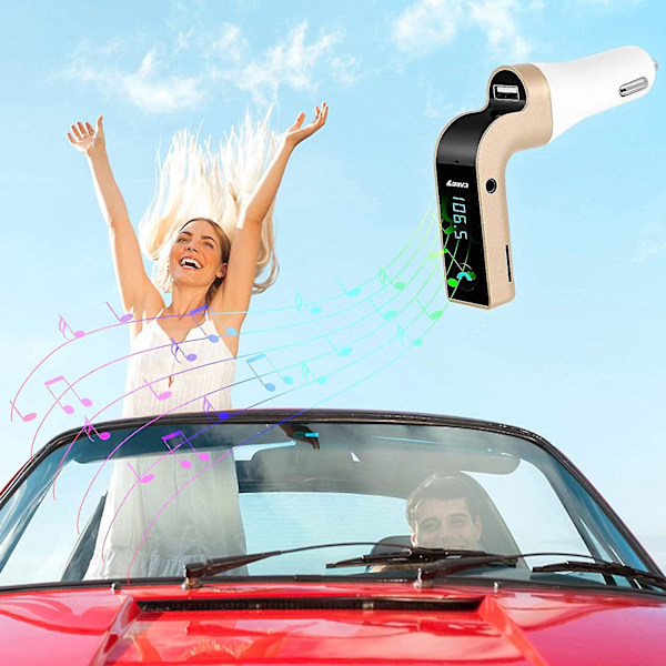G7 Bluetooth Bilkit Håndfri FM-Sendemodul Bilkit Højttaler Radio MP3 Afspiller USB-Oplader Og Aux