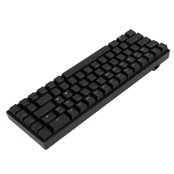 Tastatur 68 tast hvidt lys tre tilstande sort mekanisk tastatur til Windows til HarmonyOS til Android til IOS sort switch