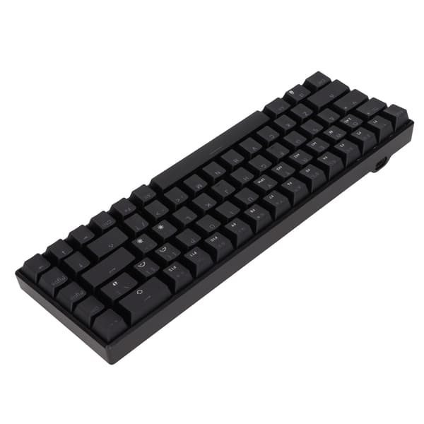 Tastatur 68 Taster Hvidt Lys Tre Tilstande Sort Mekanisk Tastatur til Windows til HarmonyOS til Android til IOS Sort Switch