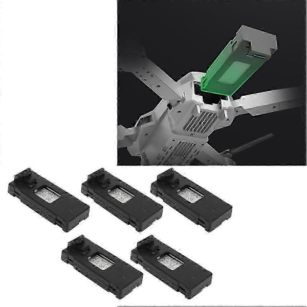 Drone Tilbehør 5 stk. Drone Lithium Batteri 3,7V 1800mah Fjernbetjening Flymodel Tilbehør
