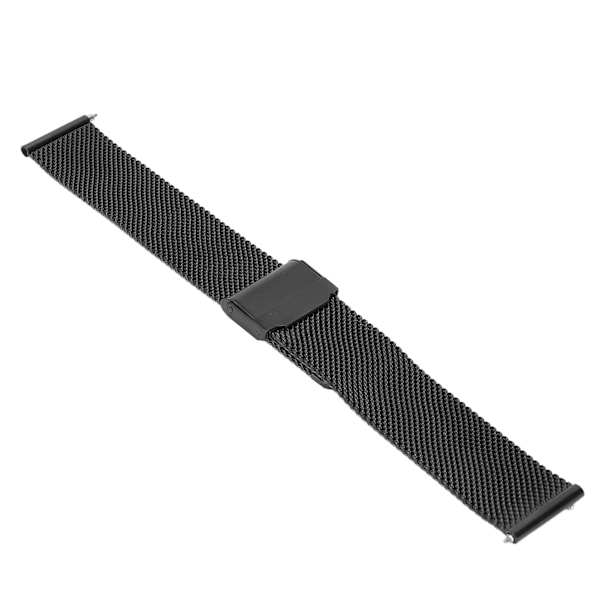 Universal stål armbåndsurrem armbånd i metallnettvevd klokkestropp for Amazfit GTS WatchBlack