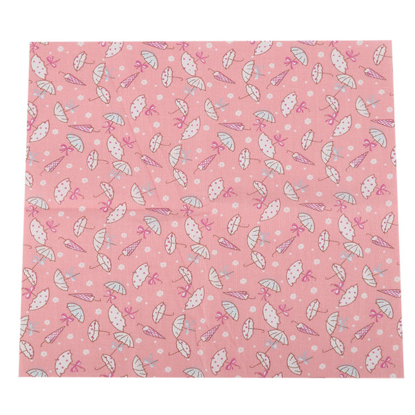 7 stk Pink Blomster Bomuldsstof Firkanter Quiltning Syning Forudskåret DIY til Craft Patchwork(S)