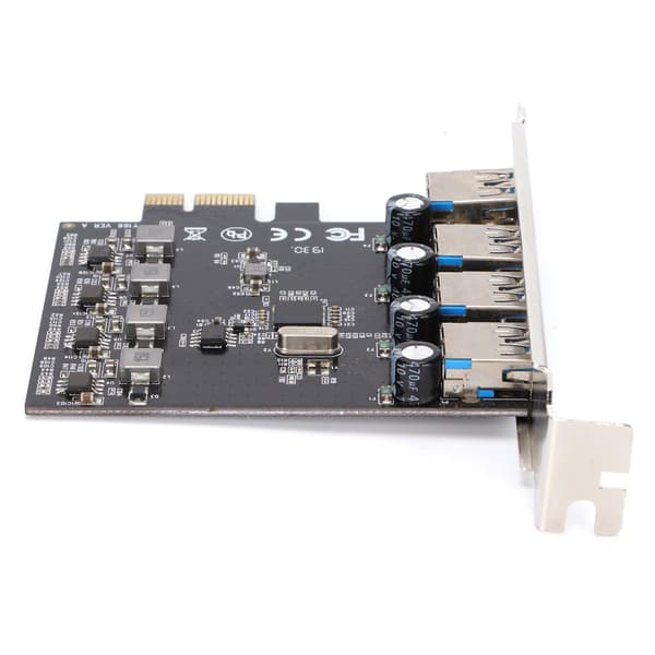 PCIE Express-adapter Superspeed 4-porter PCI-E til USB 3.0 grafikkutvidelseskort for stasjonær PC