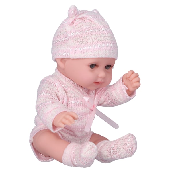 11 tum simulerad babydocka söt naturtrogen spädbarnsdocka med kläder leksak födelsedagspresent rosa