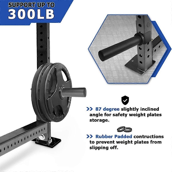 Viktplattshållare för 2x2 tums Power Rack, Power Rack-fäste