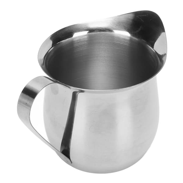 Mælkeskummerkande i rustfrit stål, ergonomisk mælkeskummerkande, kande til dampning af kaffe 8 oz