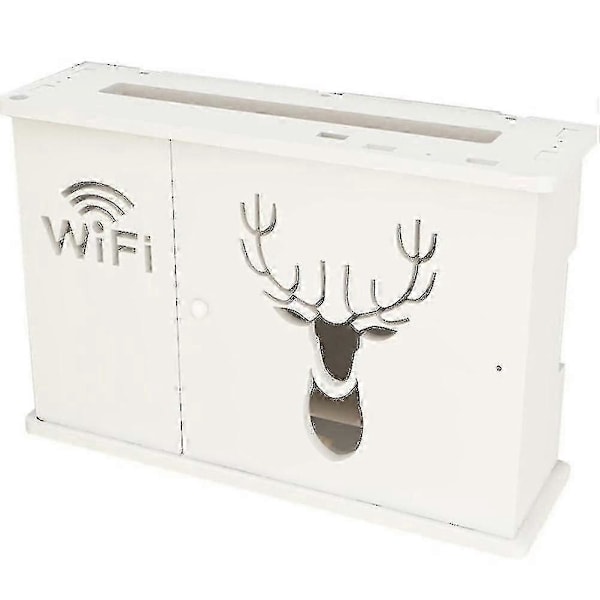 Ny Trådløs Wifi Router Hylde Opbevaringskasser Kabel Strøm Plus Ledningsbeslag B