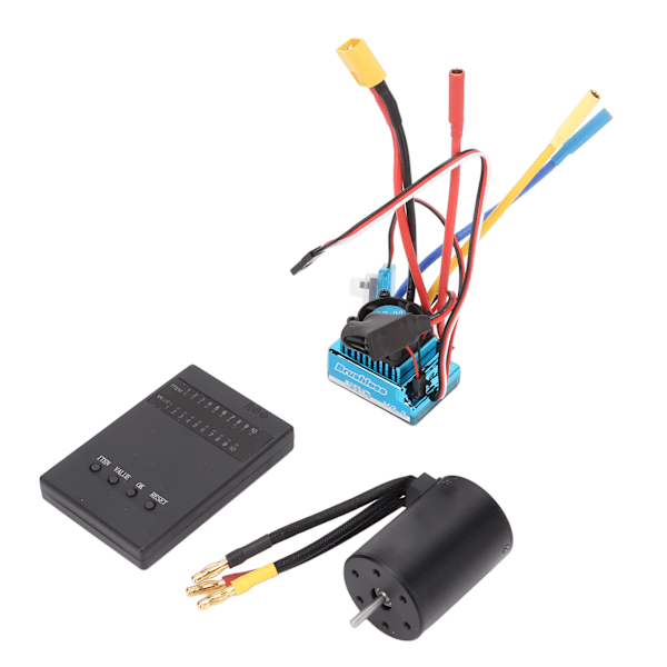 3650 Motor Kit 2300KV One Click Indstillinger Vandtæt RC Børsteløs Motor ESC Combo med Programmeringskort til 1/10 1/8 RC Bil