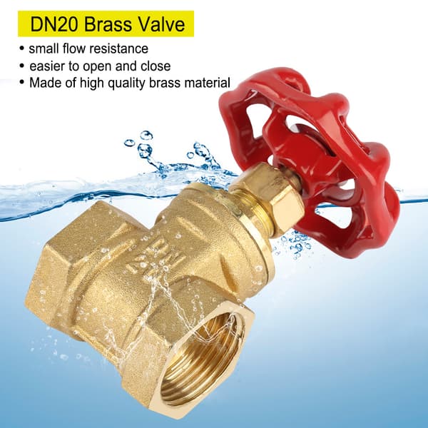 DN20 Messing Portventil BSPP G3/4 Roterende Skydeventil 232PSI til Vand Olie Gas
