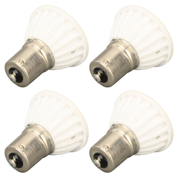 4 st LED-hissljus BA15S AC DC 12V 360LM Säker energibesparande halogenersättningslampa Varmvitt ljus