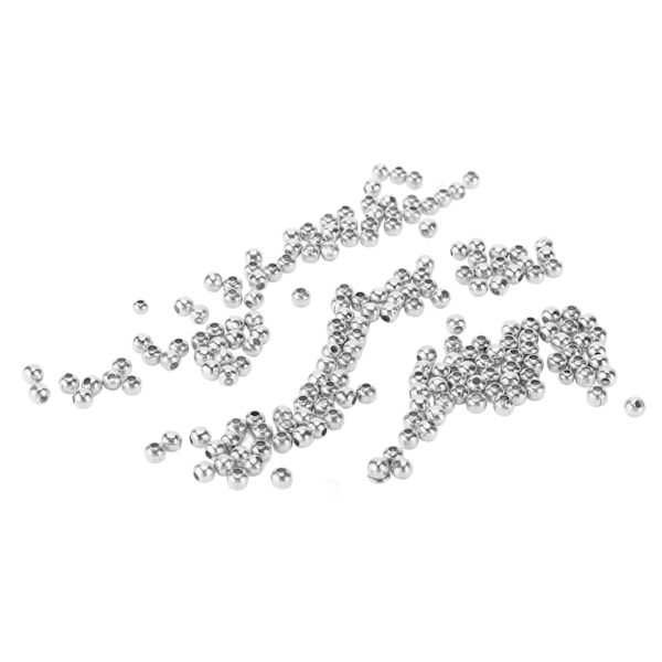 200 st smycken pärlor enkelt material armband halsband tillbehör partition pärlor för DIY smyckenSilver