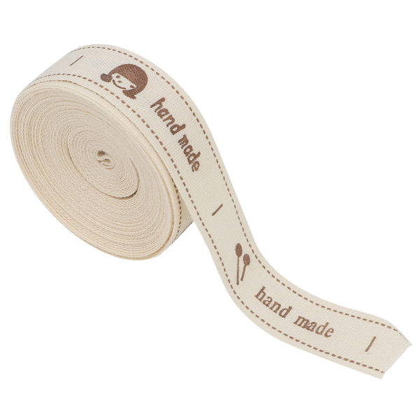 Naturlig bomull handgjorda teckensnittsband 1,5 cm för presentförpackning (#2)