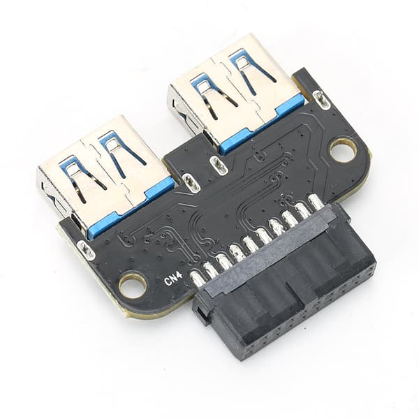 Sisäinen USB3.0 - USB-naaras 19PIN / 20PIN - USB-naaras USB-jatkoadapteri
