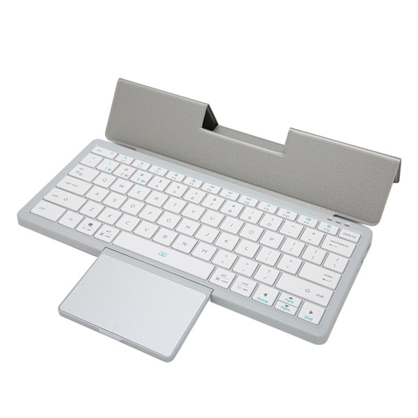 Tablet-tastaturvesker med styreflate, avtakbar samtidig driftsmodus, multifunksjonell nettbrettveske for Win XP for Win 7 10 11 Sølv