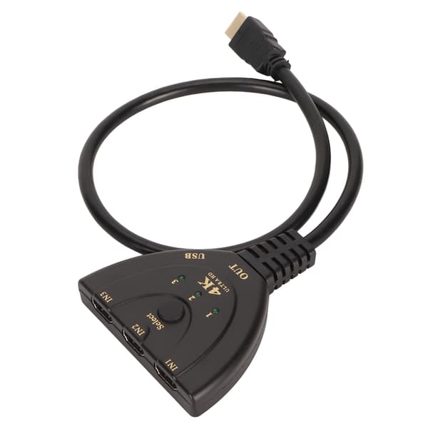 HD Multimedia Interface-bryter 3 inn 1 ut 4K-støtte 3D 3-ports videobrytervelger for PC TV-projektor