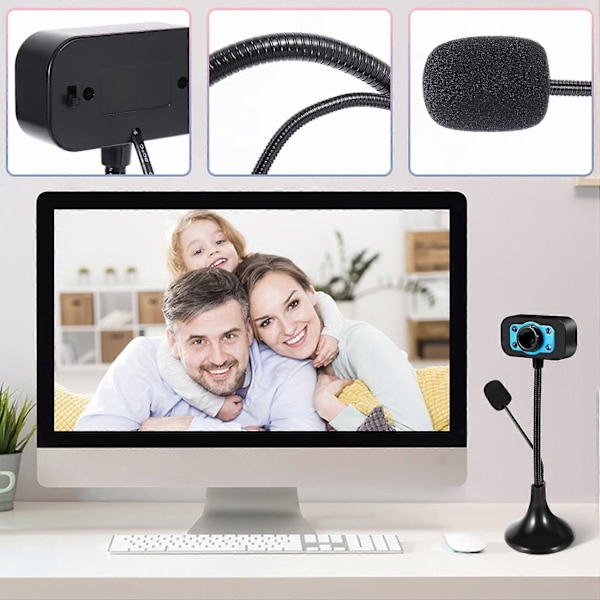 Webkamera USB High Definition til Skype Computer PC Laptop