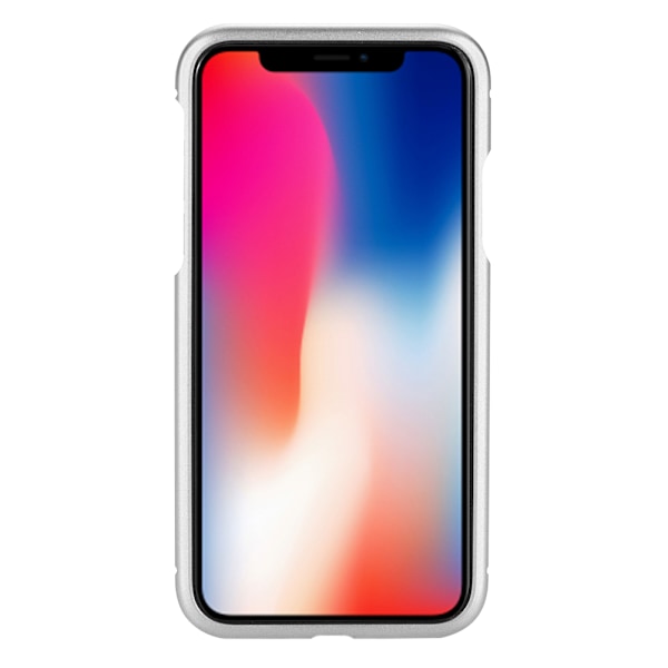 Magneettinen imukykyinen karkaistu lasinen puhelimen suojakotelo iPhone X:lle, hopea