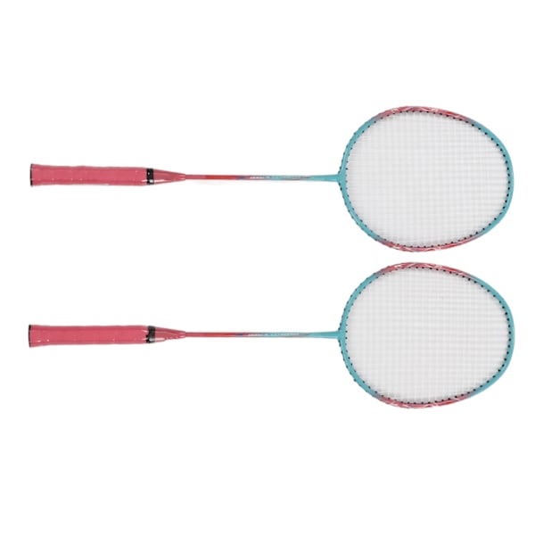 Badmintonracket Lätt Bärbar Järnlegering Ram Dubbla Badmintonracketar för Nybörjare