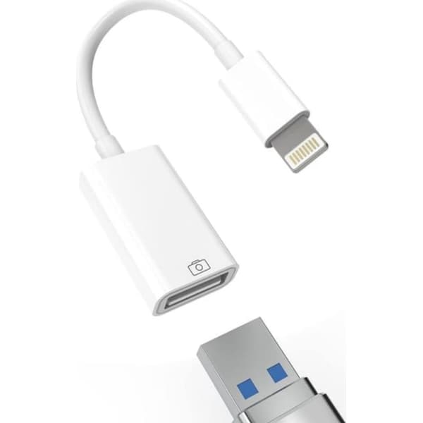 USB-C til Lightning-adapter til iPhone - Hurtig USB 3.0 OTG-forbindelse.