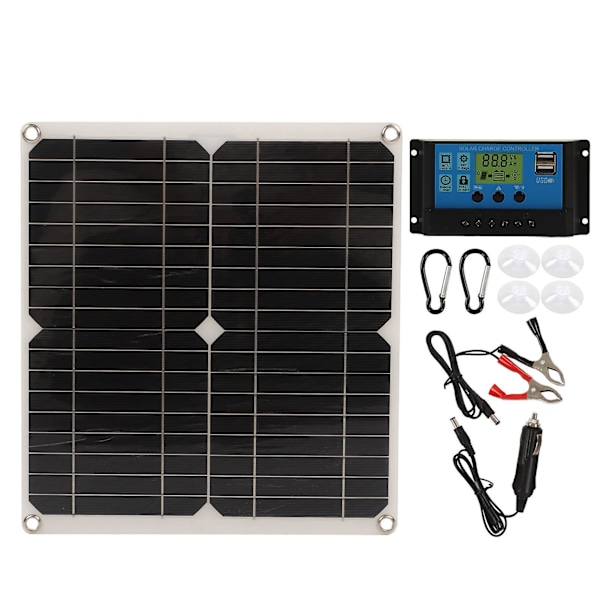 Solpanel Monokrystallinsk Silicium Vandtæt Høj Ydeevne til RV Bil Båd Trailer 20W 18V 10A